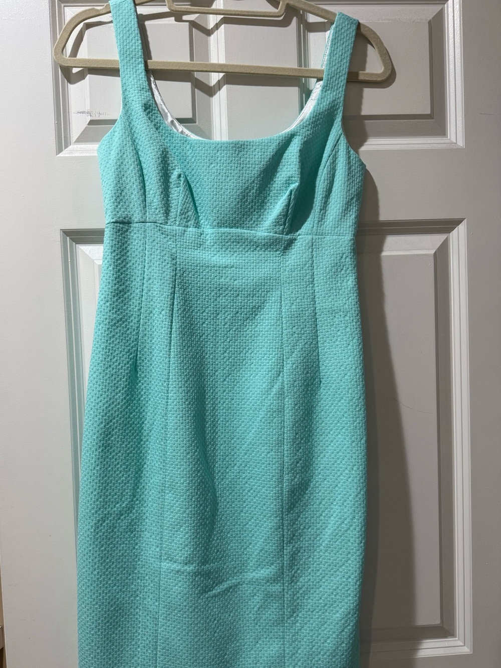 Nanette Lepore Textured Aqua Midi Sheath Dress